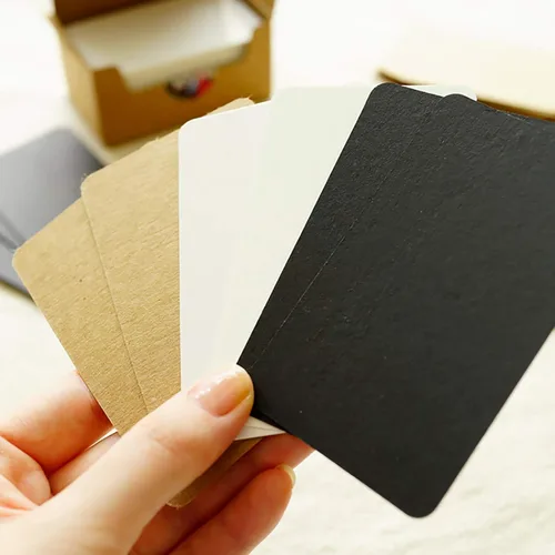 Vista 7 de VANRA 300 tarjetas pequeñas en blanco 8.9x5.1 cm, tarjetas de papel grueso de colores, tarjetas de estudio, tarjetas flash, tarjetas de índice, sin