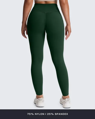 Vista 31 de Aoxjox Trinity - Pantalones de yoga de cintura alta con bolsillos para mujer, control de abdomen, cintura cruzada, leggings de entrenamiento suaves