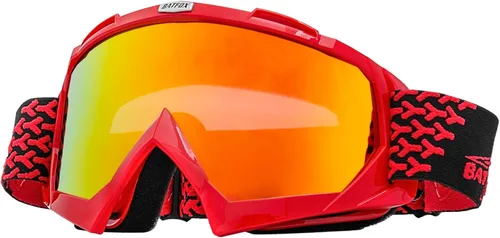 Vista 22 de BATFOX Gafas de Motocicleta Gafas Protectoras Moto de Cross Motocross Seguridad ATV Táctica Conducción (Azul Negro, Adulto)