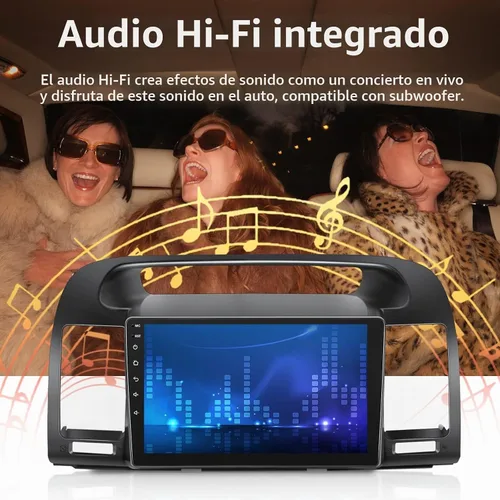 Vista 5 de Estéreo de coche Android 13 para Toyota Camry 2000 2001 2002 2003 2004 2005 2006 9 pulgadas pantalla táctil Radio con Carplay Android Auto Hi-Fi