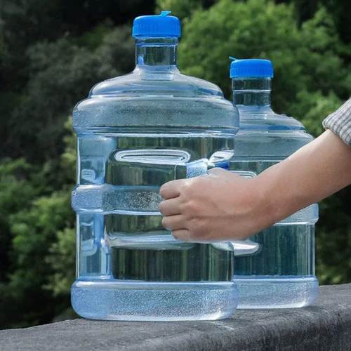 Vista 2 de Luxshiny Cubo de agua purificado de plástico con mango para uso y almacenamiento para acampar e hidratación diaria