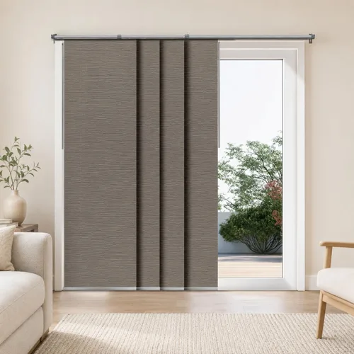Vista 21 de CHICOLOGY Elegantes Persianas Verticales Transparentes Blancas para el Hogar, Ventanas Interiores Grandes, Puerta Corrediza, Patio (78" An x 84" Al)