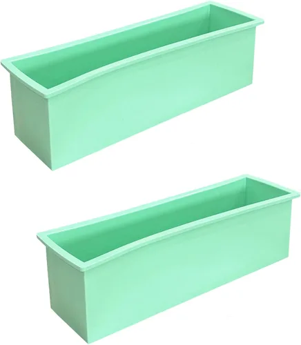 Vista 12 de 2 piezas molde de silicona para jabón rectangular flexible, para hacer velas, jabones caseros, manualidades (Azul)