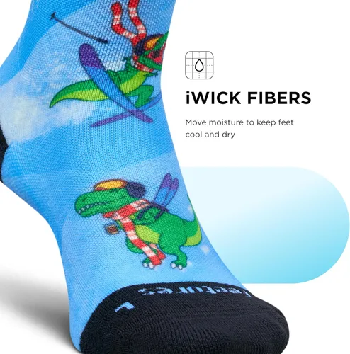 Vista 12 de Feetures Elite Light Cushion Mini Crew Sock - Calcetines deportivos con compresión dirigida