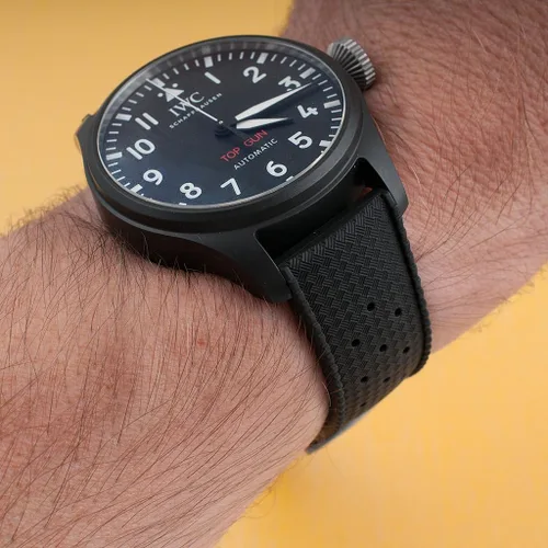 Vista 8 de StrapHabit Correa de reloj de liberación rápida estilo tropical de goma FKM 18mm, 19mm, 20mm, 21mm, 22mm Negro