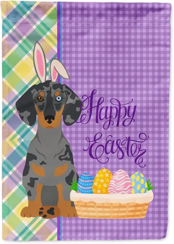 Vista 78 de Caroline's Treasures WDK4925GF Bandera de Pascua Airedale Terrier negra y tostada, tamaño jardín, bandera decorativa para patio exterior, patio
