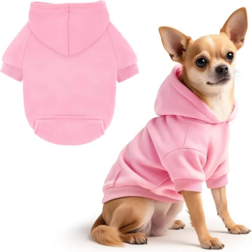 Vista 14 de Idepet Sudaderas con capucha para mascotas perros, ropa para perros pequeños, chaleco para chihuahua, abrigo cálido, chaqueta de otoño, conjuntos