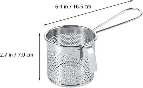 Vista 2 de Luxshiny Colador de separación para olla caliente, 6.49 x 3.14 x 2.75 pulgadas, cuchara coladora de malla colgante para cocinar fideos en olla