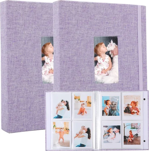 Vista 17 de Polaroid - Álbum de fotos, pequeño libro de imágenes con capacidad para 280 fotos, libro de recuerdos azul para imágenes de 2 x 3 pulgadas, álbum