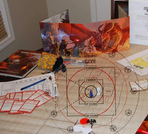 Vista 9 de CZYY Juego de plantillas de hechizos para Calabozos y Dragones, Pathfinder, D&D y RPG de mesa