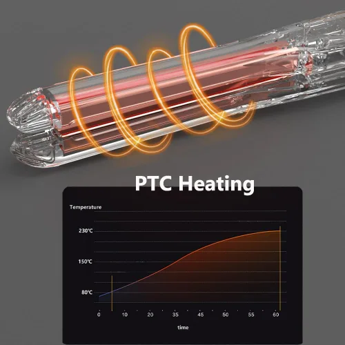 Vista 7 de Plancha plana de titanio con pantalla digital para controlar con precisión la temperatura, 1 pulgada para cabellos gruesos y rizados, profesional