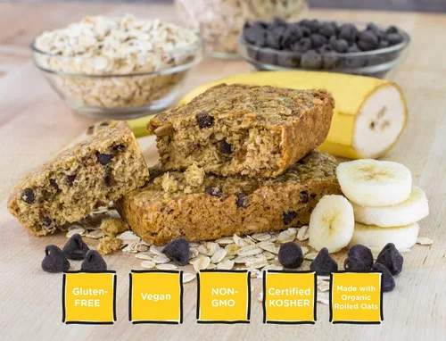 Vista 4 de Bobo's Paquete variado de barras de avena, chispas de chocolate y chispas de chocolate con plátano