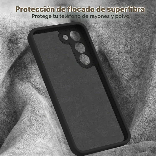 Vista 5 de SKYLMW - Funda para Samsung Galaxy S23 con soporte, 6.1 pulgadas, color negro Soporte de anillo magnético, compatible con Mag-Safe, funda