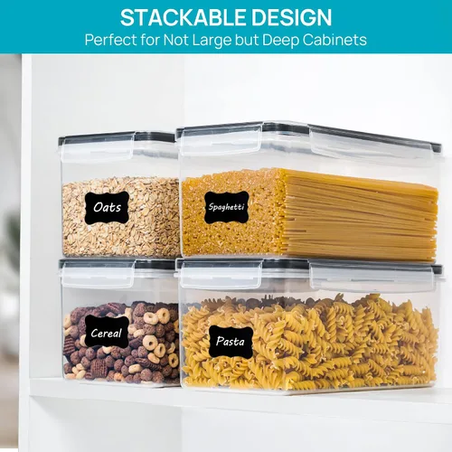 Vista 5 de Vtopmart - Recipientes de almacenamiento para pasta, paquete de 8, recipientes herméticos de 3.2L
