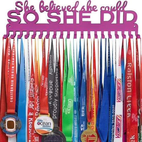 Vista 14 de Medal Hanger Display Rack-Wall Mount Steel for 63+ Medals Easy to Install