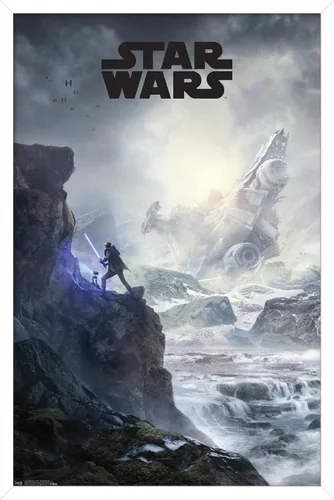 Vista 12 de Trends International Star Wars: Jedi Fallen Order - Póster de pared con clave de acantilado, 14.725 x 22.375 pulgadas, versión enmarcada de madera