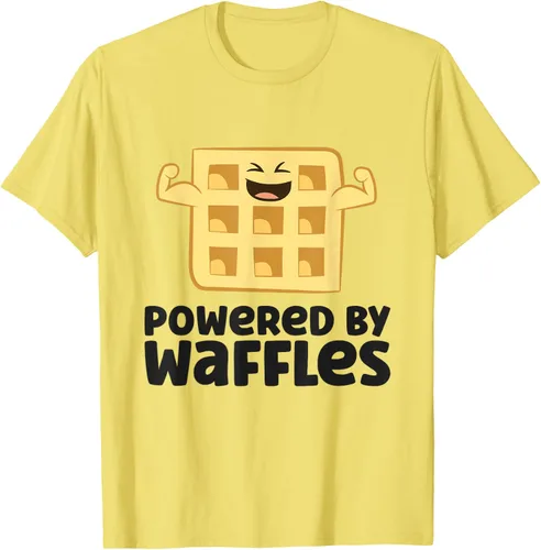 Vista 43 de Camiseta de gofres para el desayuno con diseño de gofres, Blanco, S