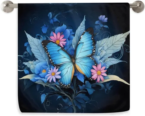 Vista 8 de Dujiea Toalla de playa de microfibra, toallas de baño grandes con diseño floral de caballo 3D para mujeres y hombres, toallas de baño de secado