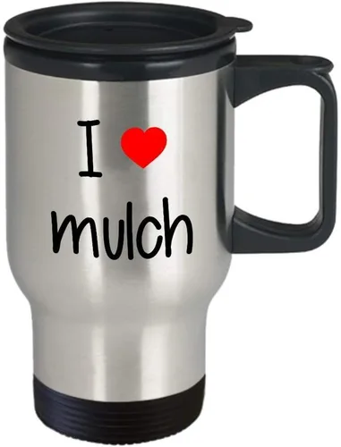 Vista 2 de I Love mantillo taza de viaje – aislado vaso – divertida Idea de regalo de cumpleaños