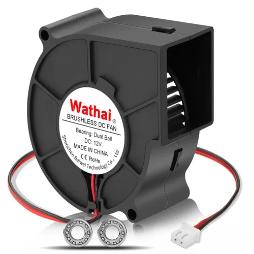 Vista 10 de Wathai Ventilador centrífugo USB de 2.953 in x 1.181 in Ventilador de refrigeración de turbina de 5 V USB Small Blower for DIY Computer Case, Home
