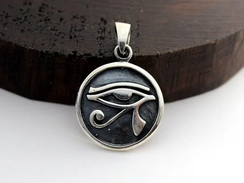 Vista 3 de COSUMOSU 925 Sterling Silver Eye of Horus Egypt Protection Pendant