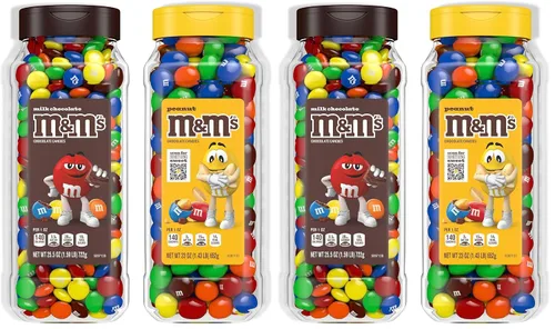 Vista 10 de M&M'S Frascos de caramelos de chocolate con leche a granel, surtido de caramelos de chocolate, caramelos a granel tamaño fiesta, bocadillos