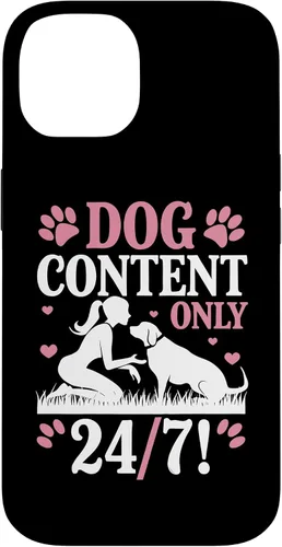 Vista 4 de Dog Content Only 24 7 Dog Mom Puppy Lover Hearts Case for iPhone 17