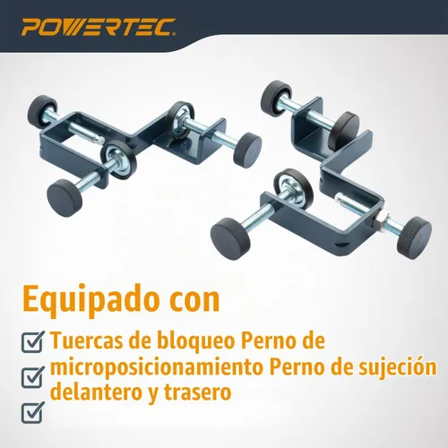 Vista 6 de POWERTEC Abrazaderas de instalación frontal para cajón, juego de abrazaderas ajustables para gabinete, herramienta de montaje y alineación rápida
