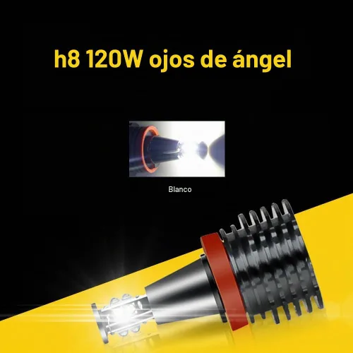 Vista 7 de H8 LED Focos de ojos de ángel con halo Compatible para BMW E60 E61 E63 E64 E70 E90 E92 E70 E71 E82 E87 E89 1 3 5 Series X5/6 Z4/7 Lámpara de xenón