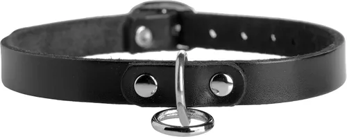 Vista 3 de Gargantilla de cuero unisex con junta tórica - ML