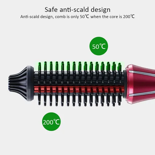 Vista 7 de Ejoyous Cepillo de rizador, cepillo mulifuncional para rizar el cabello, cepillo plegable eléctrico, herramienta de belleza portátil para peluquería