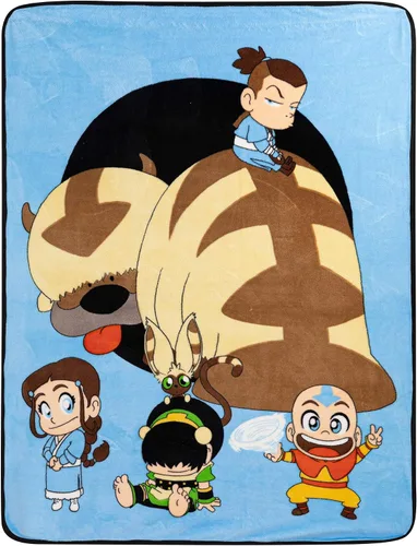 Vista 5 de Franco Ropa de cama de felpa suave para niños, manta de micro raschel, 46 x 60 pulgadas, Avatar The Last Airbender