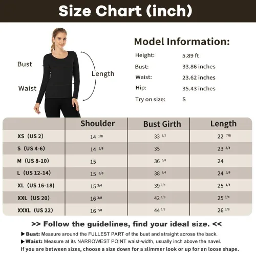 Vista 6 de MANCYFIT Camisetas térmicas para mujer, con forro polar, manga larga, capa base y cuello en V