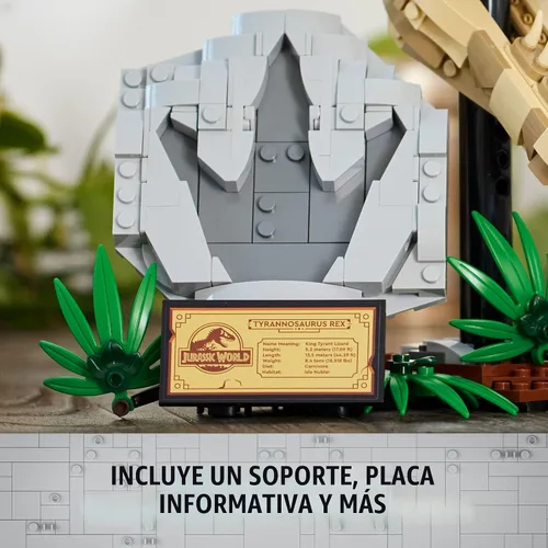 Vista 4 de LEGO Jurassic World Fósiles de Dinosaurios: Cráneo de T Rex - Juguete de Construcción de Dinosaurio para Niños y Niñas, Edades 9+ Años - Regalo