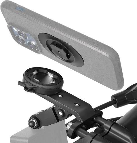 Vista 11 de Soporte de teléfono para manillar de bicicleta con hebilla de 4 puntos, abrazadera universal para scooter, bicicleta eléctrica, MTB Adaptador