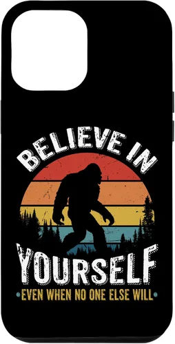 Vista 26 de Funda inspiradora para iPhone 16 Believe in Yourself Retro Bigfoot Sasquatch