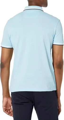 Vista 2 de BOSS Polo de piqué de ajuste regular con logotipo curvado para hombre