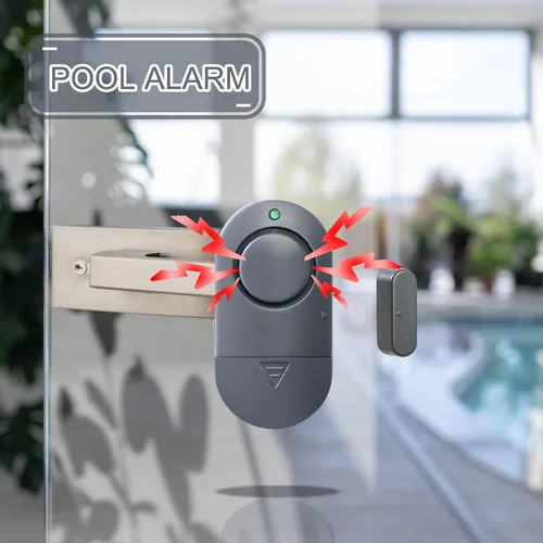 Vista 7 de Sensores de alarma de ventana, campanillas de puerta de 120 dB para tienda, alarmas de ventana y puerta para seguridad de los niños (paquete de 10)