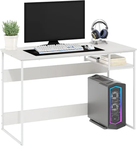 Vista 24 de Furinno Simplistic - Escritorio de 32 pulgadas de ancho, escritorio para Pino ámbar