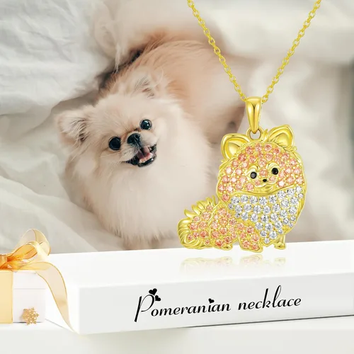 Vista 91 de Collares con colgante de perro de plata de ley S925 – 24 razas corgi/husky/labrador/pastor para mujer