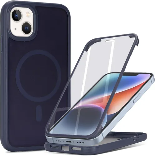 Vista 31 de Funda magnética para iPhone 12 mini con protector de pantalla integrado, compatible con MagSafe, para Apple 12 Mini, fundas de cuerpo completo