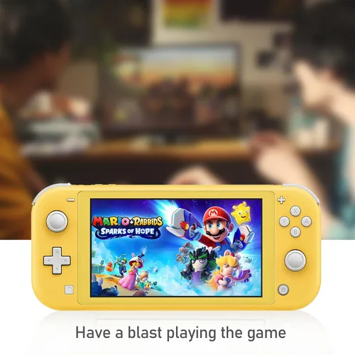Vista 6 de Linsaner Protector de pantalla de vidrio templado de 2 piezas, hecho a medida para Nintendo Switch Lite HD, antiarañazos, transparente