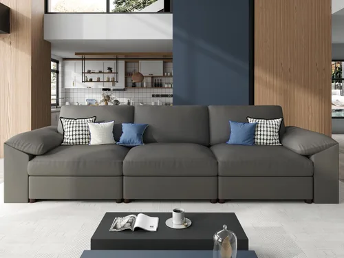 Vista 65 de EASE MOOSE Sofá modular seccional, sofá en forma de U para sala de estar Beige