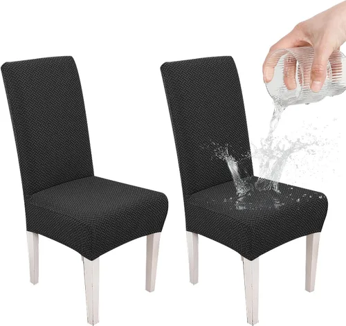 Vista 27 de Parsons - Funda para silla de comedor, funda desmontable para silla de sofá, funda retráctil (2, albaricoque)
