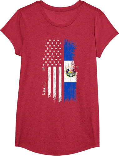 Vista 72 de Camiseta de la bandera de Estados Unidos salvadoreño - Camiseta de El Salvador USA
