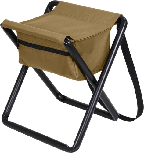 Vista 4 de ACU - Taburete plegable militar de camuflaje digital con bolsa