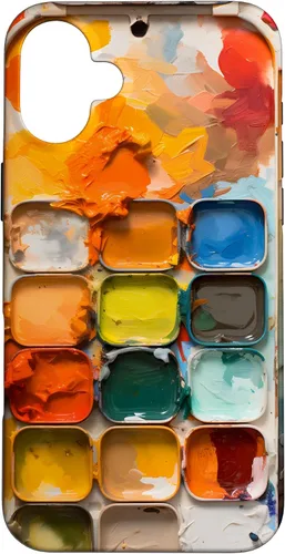 Vista 23 de Pinturas de acuarela y paleta de pintura, funda colorida para el iPhone 17