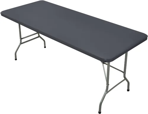 Vista 30 de Mantel Cuadrado Elástico Ajustable, Cubierta de Mesa de Poliéster Resistente al Viento, Mantel Resistente a Rayones y Lavable para Mesas Plegables