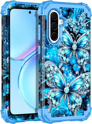 Vista 13 de Casetego Funda compatible con Galaxy A15 5G, que brilla en la oscuridad, tres capas, resistente, resistente, a prueba de golpes, protección