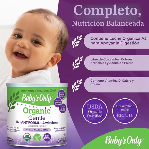 Vista 5 de Baby's Only - Fórmula A2 de leche orgánica para bebés, polvo a base